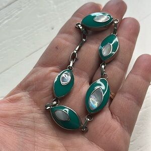 Pretty teal and black bracelet